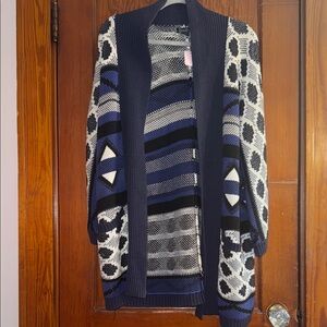 Lucky Brand Open-Front Aztec Knit Cardigan – Size Small – Fall 2015